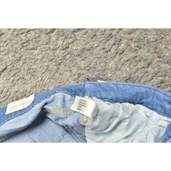 NEW Lane Bryant Blue Relaxed Bermuda Shorts Plus Size 22 Zip Solid - Picture 4 of 7